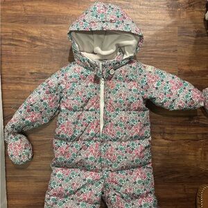 Baby Gap floral snow suit